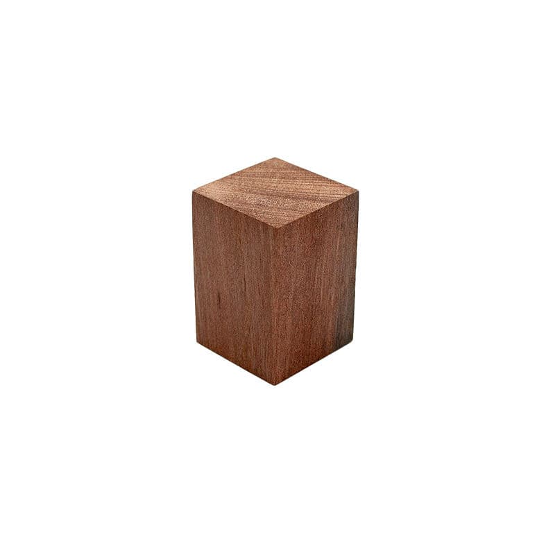 Natural Brown Mahogany Cuboid Plinth (Medium)