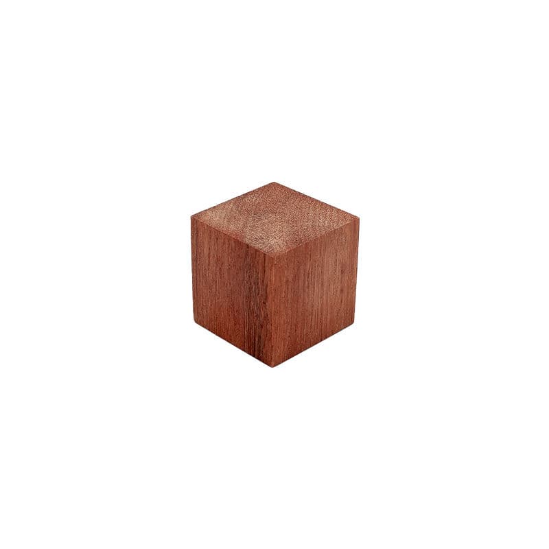 Natural Teak Cube Plinth (Medium)