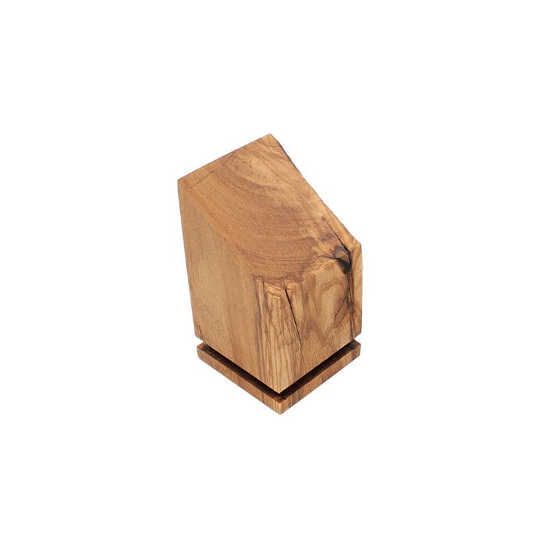 Natural Olive Steep Ornate Cuboid Plinth (Large)