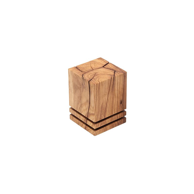 Natural Olive Ornate Cuboid Plinth (Medium)