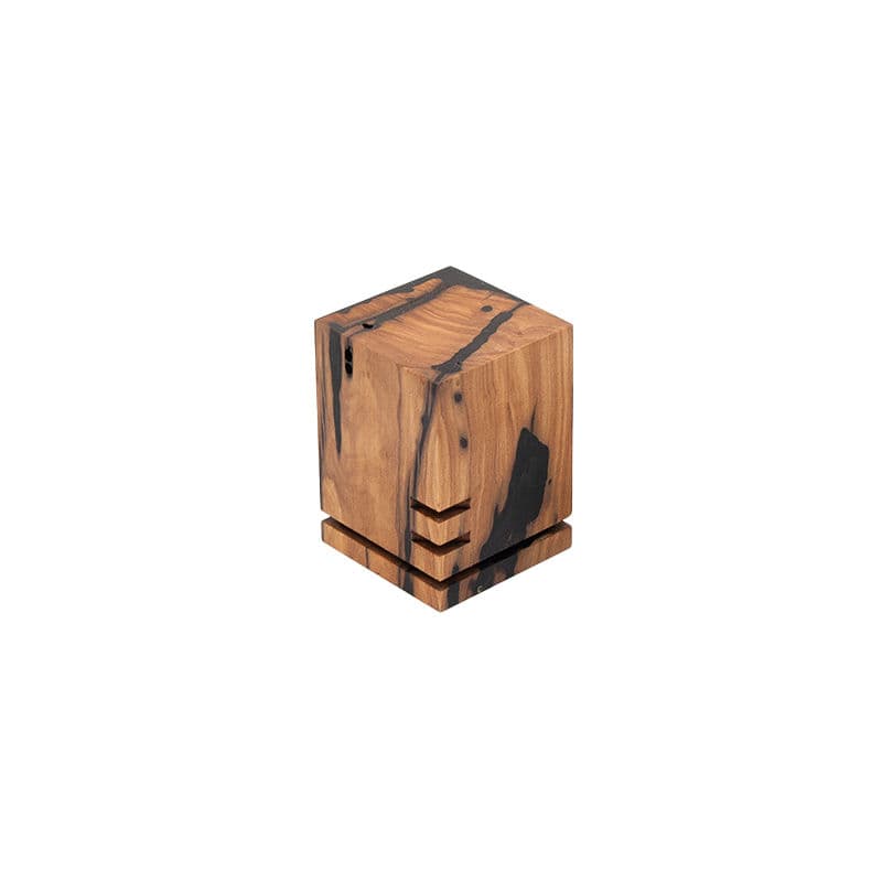 Olive / Epoxy Ornate Cuboid Plinth (Medium)
