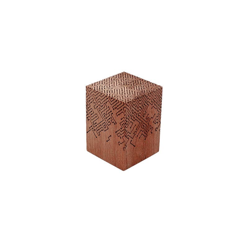 Engraved Teak Cyber Plinth