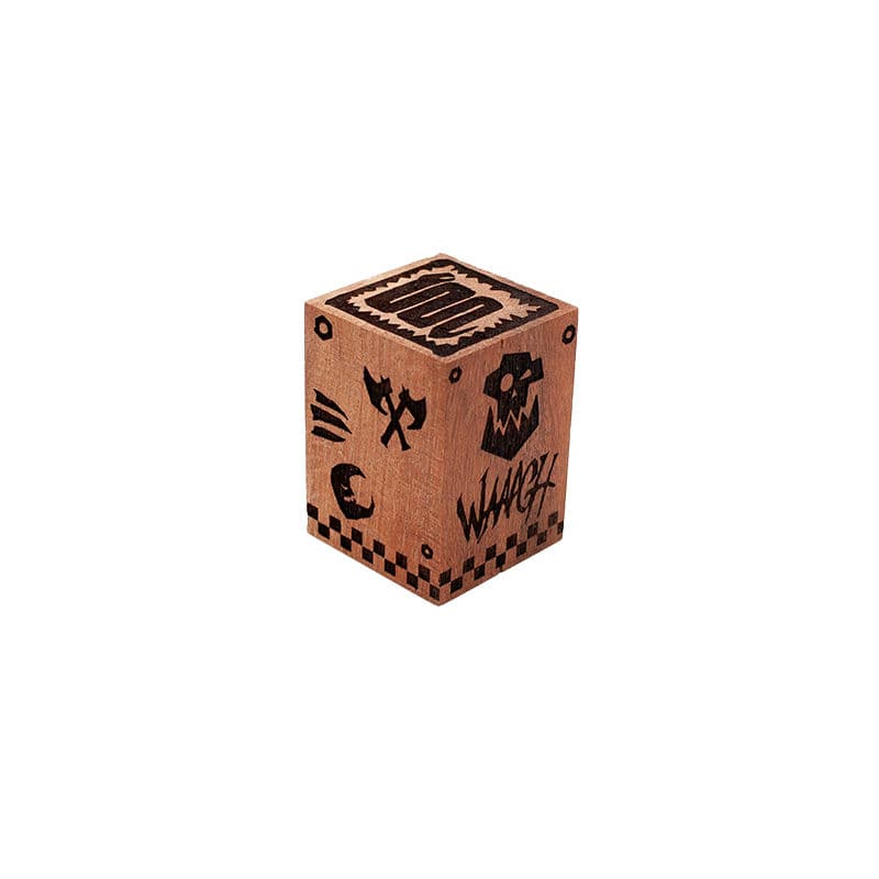 Engraved Teak Ork Plinth