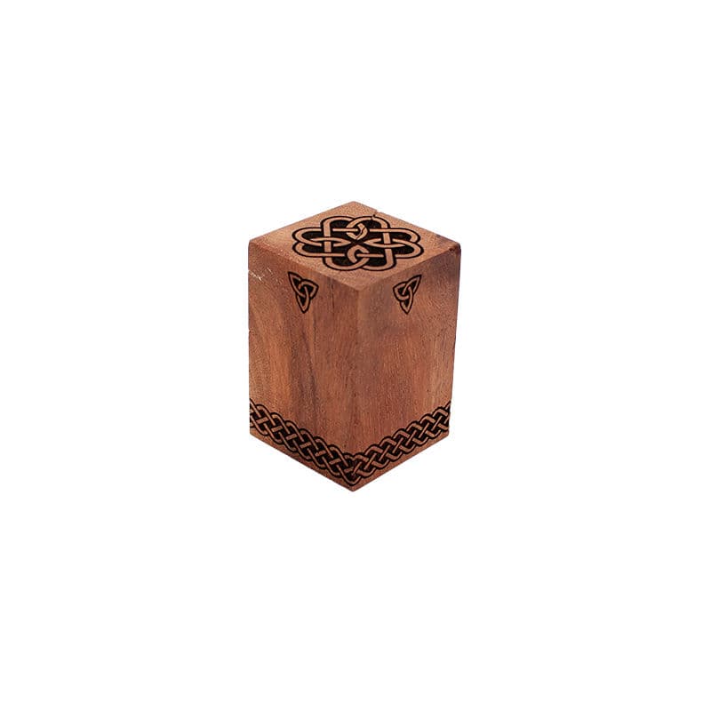Engraved Teak Celtic Plinth