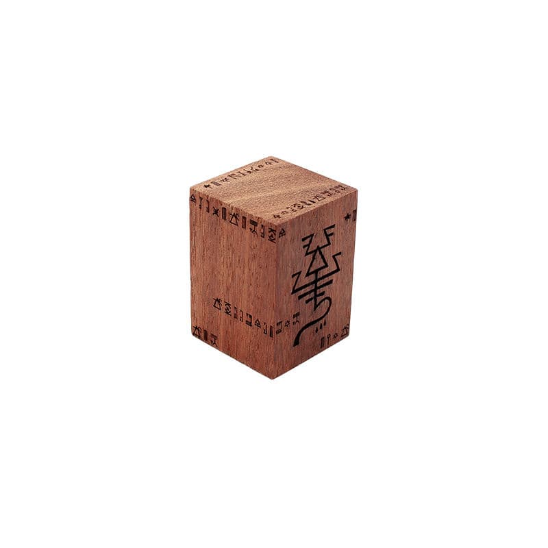 Engraved Teak Elder Plinth