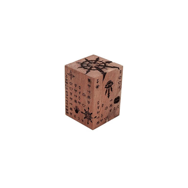 Engraved Teak Chaos Plinth