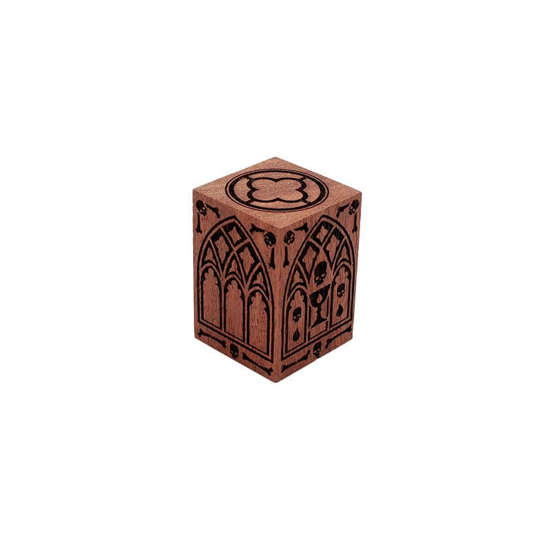 Engraved Teak Gothic Plinth