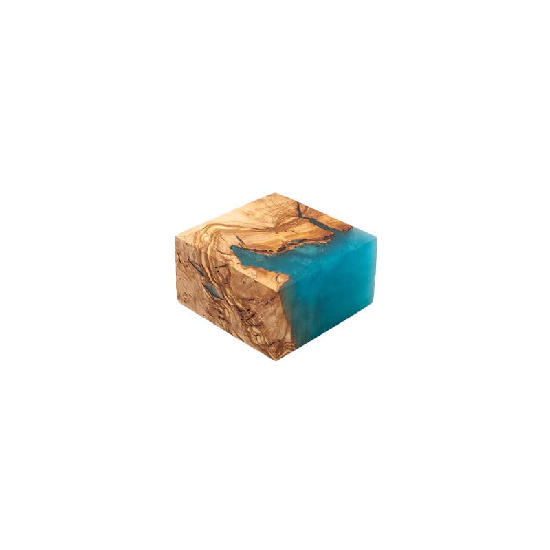 Olive / Epoxy Cuboid Plinth (Large)