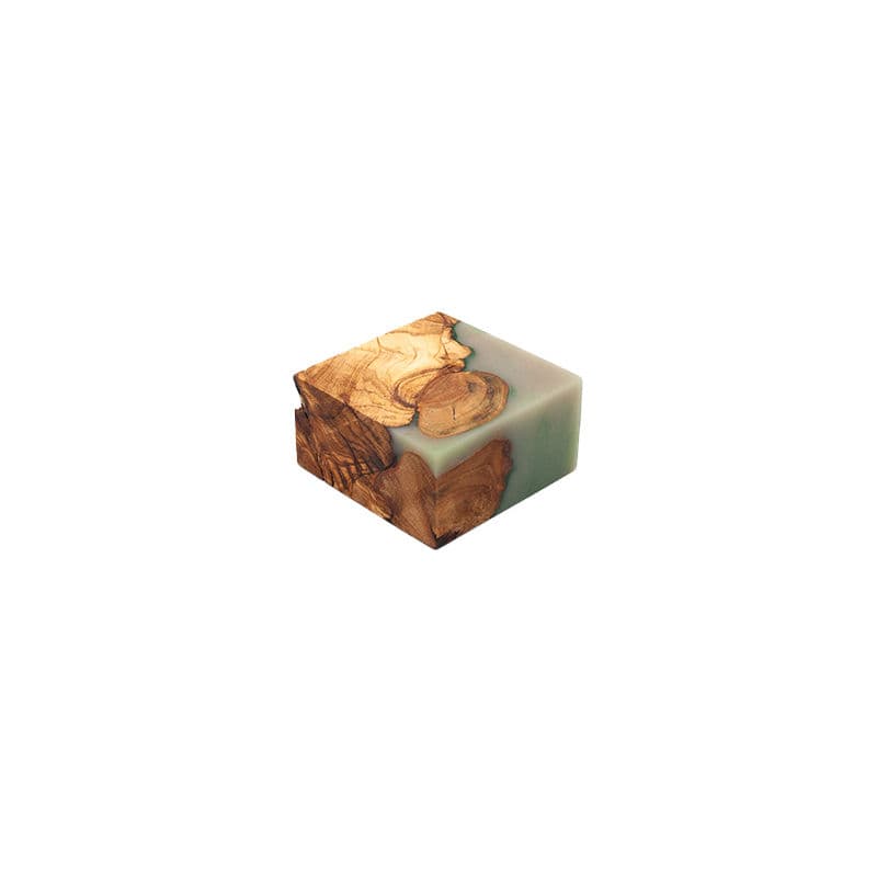 Olive / Epoxy Cuboid Plinth (Medium)