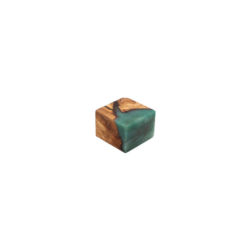 Olive / Epoxy Cuboid Plinth (Small)